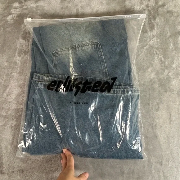 Edikted supper baggy wide leg denim jeans - Picture 14 of 15